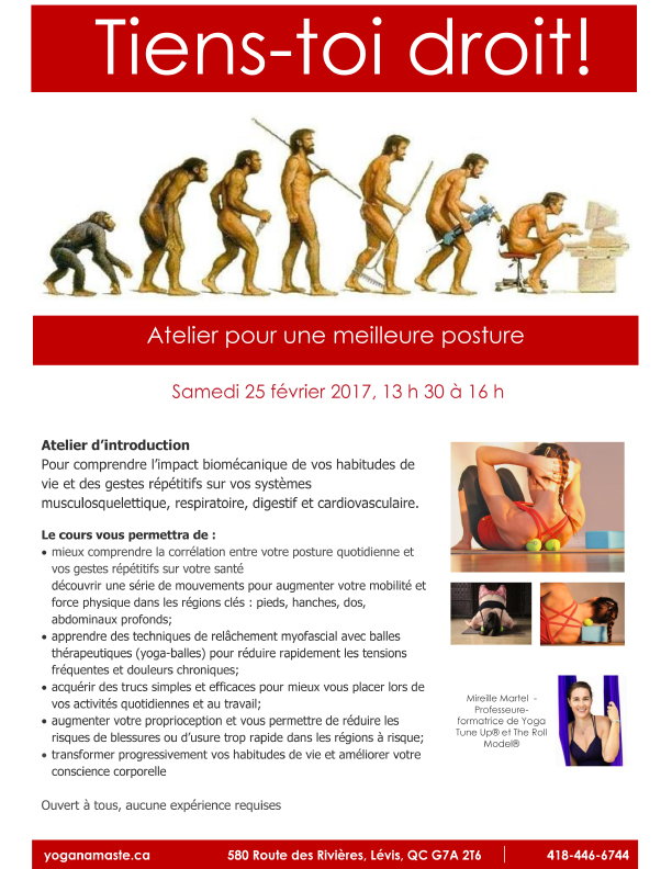 Yoga balles , Tiens toi droit , posture alignement