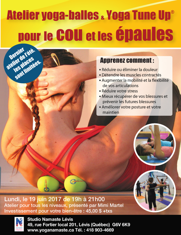 Atelier Yoga-balles et Yoga Tune Up cou et épaules